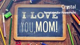  Presentation with rustic love - PPT theme having some different pencil crayons marker background and a ocean colored foreground