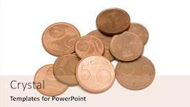  Presentation with euro - Cool new PPT theme with some-euro-cents-isolated backdrop and a coral colored foreground