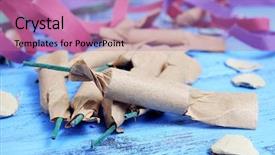  Presentation with confetti - PPT layouts with some firecrackers and confetti background and a  colored foreground