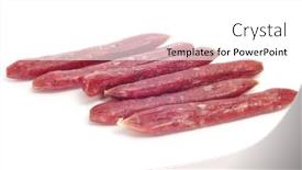 Presentation with spanish - Cool new PPT theme with some-fuet-spanish-salami backdrop and a white colored foreground