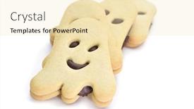  Presentation with ghost - Slide set consisting of some-ghost-shaped-cookies background and a lemonade colored foreground