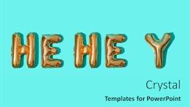  Presentation with stuttering - Slides having some-golden-letter-shaped-balloons background and a arctic colored foreground