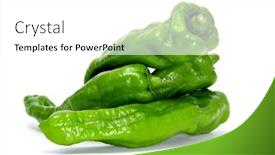  Presentation with white green - PPT theme enhanced with some-green-peppers-isolated background and a white colored foreground
