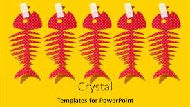  Presentation with peoples - Slide set with some-homemade-paper-fishes background and a light gray colored foreground