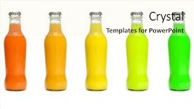  Presentation with juice - Theme with some juice bottles of different background and a blonde colored foreground