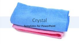  Presentation with different - Beautiful PPT theme featuring some-microfiber-dishclothes-of-different backdrop and a light blue colored foreground