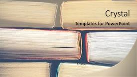  Presentation with books - Presentation with some old books used hardback background and a lemonade colored foreground