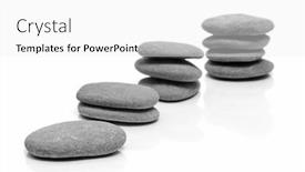  Presentation with zen stones - Slides with some-piles-of-zen-stones background and a white colored foreground