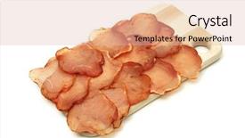  Presentation with porc chalk board - Colorful theme enhanced with some-slices-of-cured-pork backdrop and a lemonade colored foreground