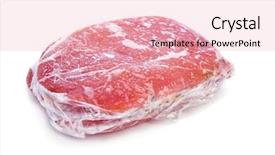  Presentation with frozen - Colorful presentation design enhanced with some slices of frozen marinated backdrop and a lemonade colored foreground