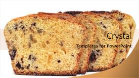  Presentation with cake - Presentation theme consisting of some slices of sponge cake background and a yellow colored foreground