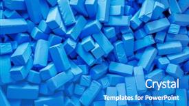  Presentation with foam - Colorful presentation design enhanced with image of some soft blue foam cuboids backdrop and a teal colored foreground