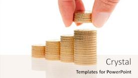 Presentation with stacks of rupee coins - Theme consisting of some-stacks-of-coins background and a lemonade colored foreground