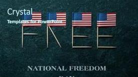  Presentation with free - PPT theme featuring some-us-flags-forming background and a ocean colored foreground