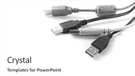  Presentation with cable - Presentation consisting of some-usb-cable-on-white background and a white colored foreground
