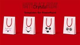  Presentation with friday - Slide deck with some-white-paper-shopping-bagg background and a black colored foreground