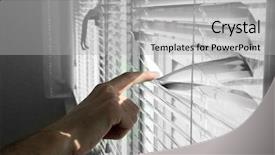  Presentation with person looking out in nature - Slide deck featuring research psychology - positive thinking happiness lifestyle concept background and a white colored foreground