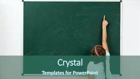  Presentation with black girl - Colorful PPT theme enhanced with something at black chalkboard backdrop and a ocean colored foreground