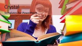  Presentation with teenager development - Theme consisting of something between pile of books background and a red colored foreground