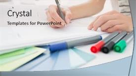  Presentation with drawing art therapy - Slide deck with neon colors school - green felt background and a gray colored foreground.