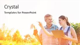  Presentation with nursery plant - Presentation theme consisting of something to gardener at plant background and a pink colored foreground