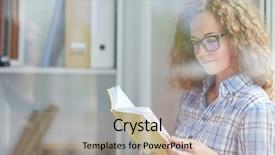  Presentation with young college student diagnosis of chlamydia - Presentation theme enhanced with something to read in library background and a  colored foreground