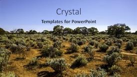  Presentation with australia - Slide deck with somewhere-remote-dry-landscape background and a light blue colored foreground