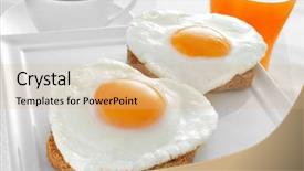  Presentation with clouds in heart shape - Colorful presentation theme enhanced with somme heart-shaped fried eggs backdrop and a coral colored foreground