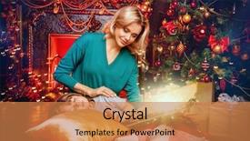  Presentation with book fair - Beautiful presentation theme featuring son are reading a book backdrop and a coral colored foreground