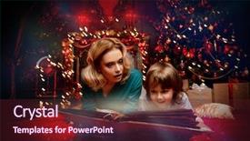  Presentation with book fair - Theme consisting of son are reading a book background and a wine colored foreground