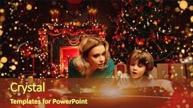  Presentation with family reading - Audience pleasing presentation theme consisting of son are reading a book backdrop and a tawny brown colored foreground