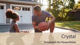  Presentation with teaching - Theme with son how to play basketball background and a lemonade colored foreground