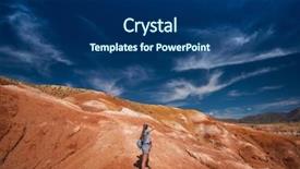  Presentation with mars - Audience pleasing presentation theme consisting of son in valley of mars backdrop and a  colored foreground