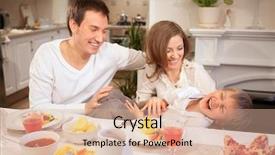  Presentation with dinner - Colorful PPT theme enhanced with son of entertains its parents backdrop and a lemonade colored foreground