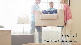  Presentation with new parents nurse - Presentation theme having son on armchair in new background and a soft green colored foreground