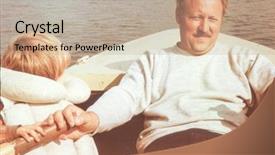  Presentation with film - Beautiful slide set featuring son on rowing boat early backdrop and a coral colored foreground