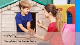  Presentation with nursery - Presentation theme enhanced with son playing a clapping background and a soft green colored foreground