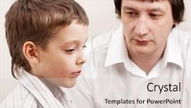  Presentation with family problems - Colorful slide deck enhanced with son problems in family backdrop and a lemonade colored foreground