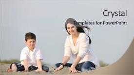  Presentation with sand play - Cool new PPT theme with son relaxing and play ind backdrop and a  colored foreground