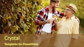  Presentation with harvest - Slide deck featuring son vintner harvest wine background and a tawny brown colored foreground