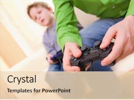 Son With Video Game Controller PPT template 59 | CrystalGraphics