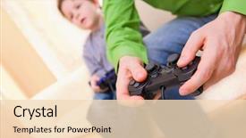  Presentation with video game xbox - Slide deck consisting of son with video game controller background and a lemonade colored foreground