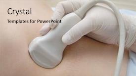  Presentation with abdominal - Cool new slide set with sonar - abdominal ultrasound backdrop and a lemonade colored foreground