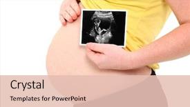  Presentation with pregnant - Cool new presentation theme with sonar - pregnant woman's belly and ultrasound backdrop and a lemonade colored foreground