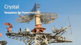  Presentation with military communication - Presentation theme enhanced with sonar - radar and communication system background and a teal colored foreground