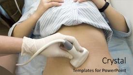  Presentation with scanning - Cool new presentation theme with sonar - scanning of a stomach backdrop and a coral colored foreground