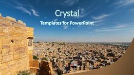  Presentation with city india - Cool new slides with sonar - view of jaisalmer city backdrop and a ocean colored foreground
