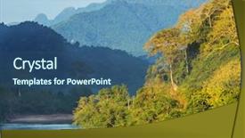  Presentation with top view of amazon river - Beautiful slides featuring song river at vang vieng laos backdrop and a ocean colored foreground