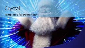  Presentation with music rock roll - Slide deck enhanced with songs and music disco lights background and a light blue colored foreground