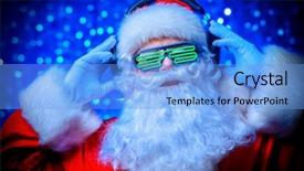  Presentation with christmas music - Colorful PPT theme enhanced with songs and music disco lights backdrop and a  colored foreground